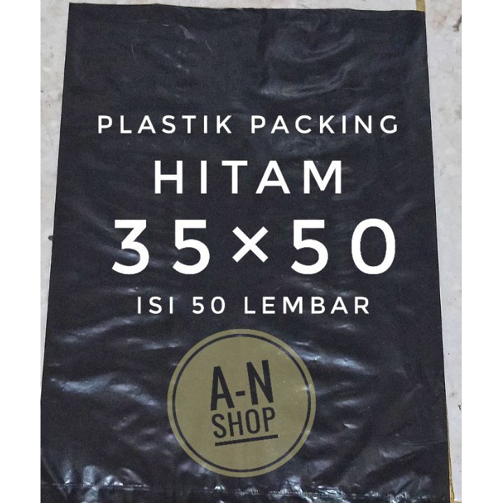 Terlaku Plastik Packing HDPE 355 HitamPlastik Olshop isi 5 lembar