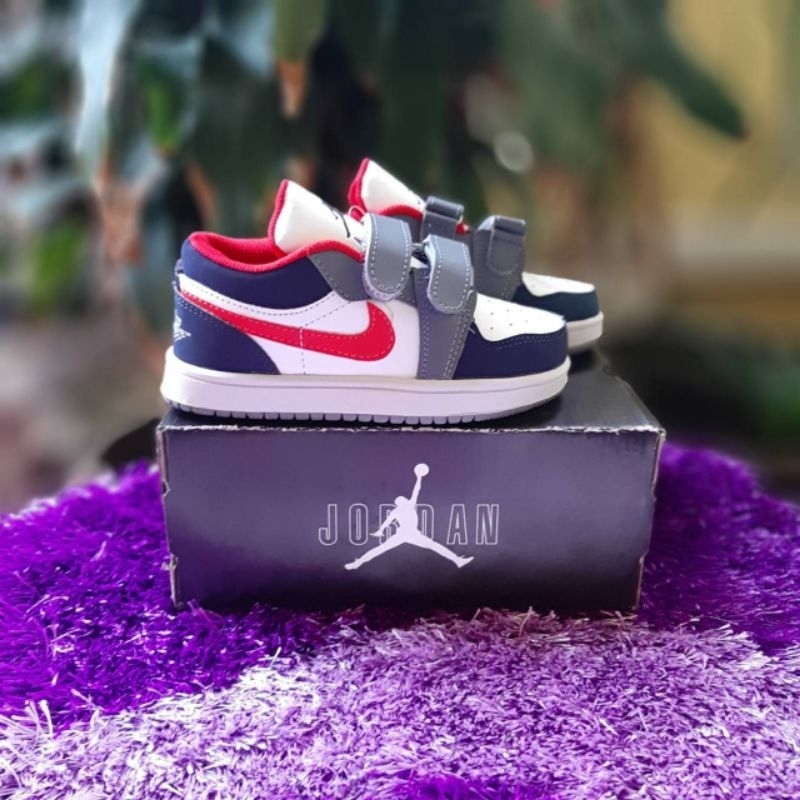 Sepatu Sneakers Anak Jordan Kids Low Casual Perekat Anak Cowo Cewe Unisex Import Quality