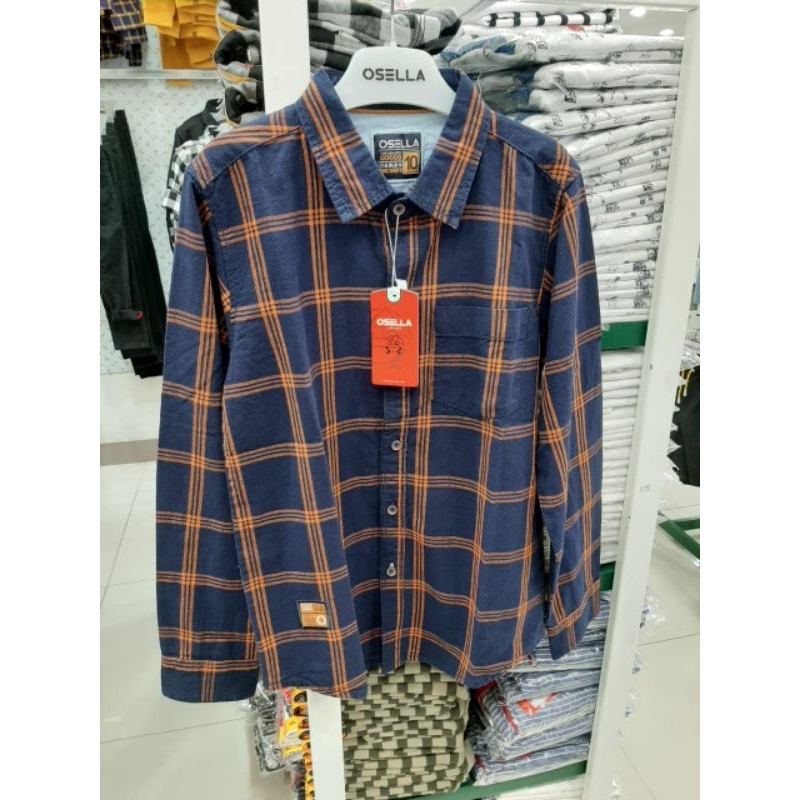 OSELLA kemeja Anak Laki Laki Motif Kotak Original New