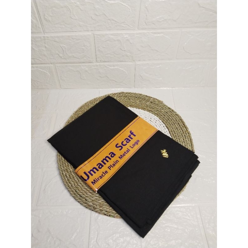 Hijab Umama Voal Miracle Polos Lasercut Plat Metal Logo