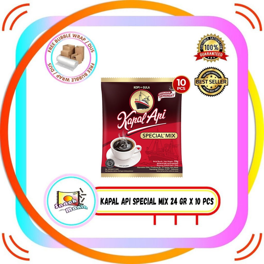

Kapal Api Special MIX Kopi + Gula Coffee ~ 24 gr 10 Sachets RENTENG