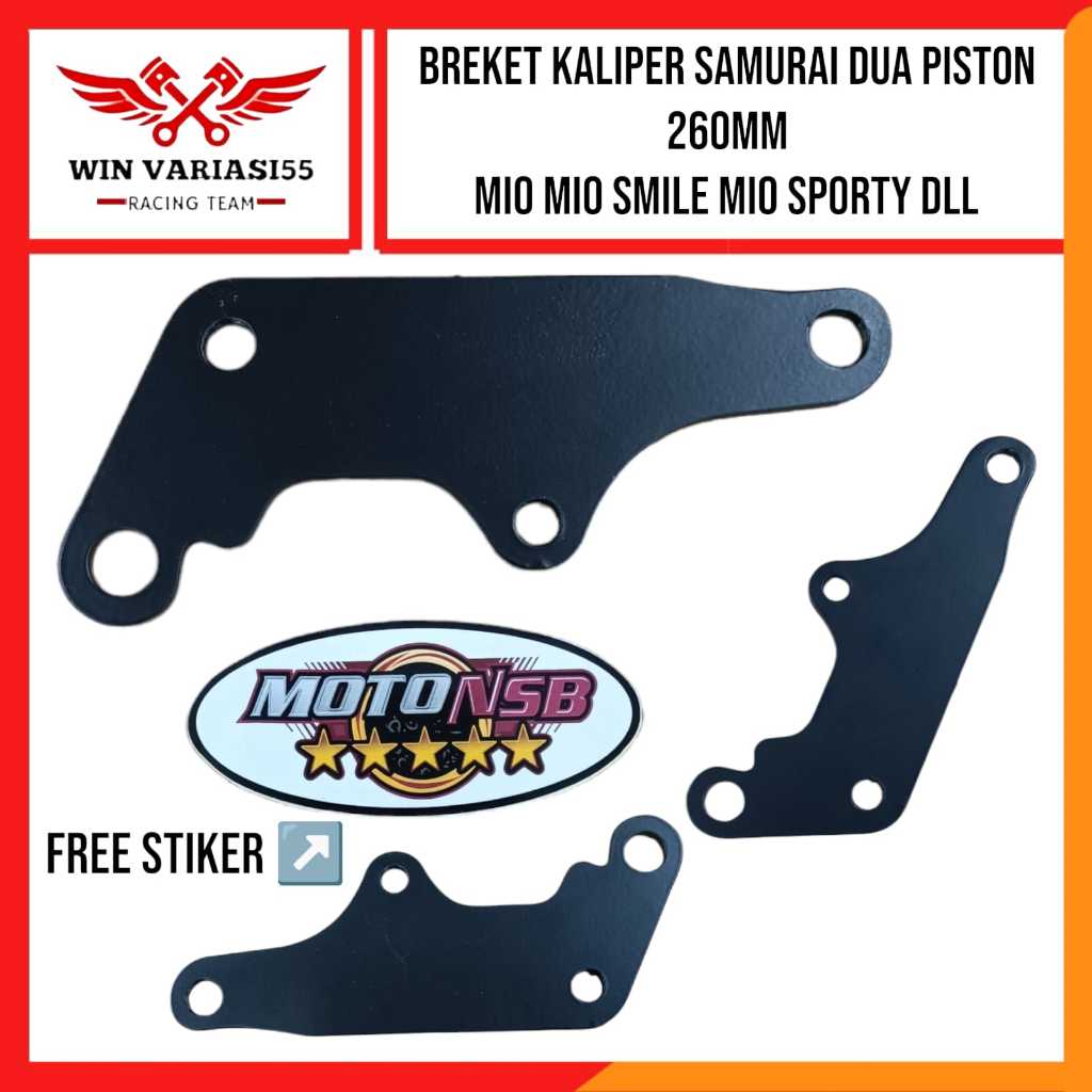 BREKET KALIPER SAMURAI DUA PISTON 260mm MIO-MIO SMILE-MIO SPORTY DLL WV55