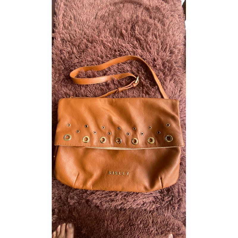 Preloved Sling bag SISLEY KULIT ASLI
