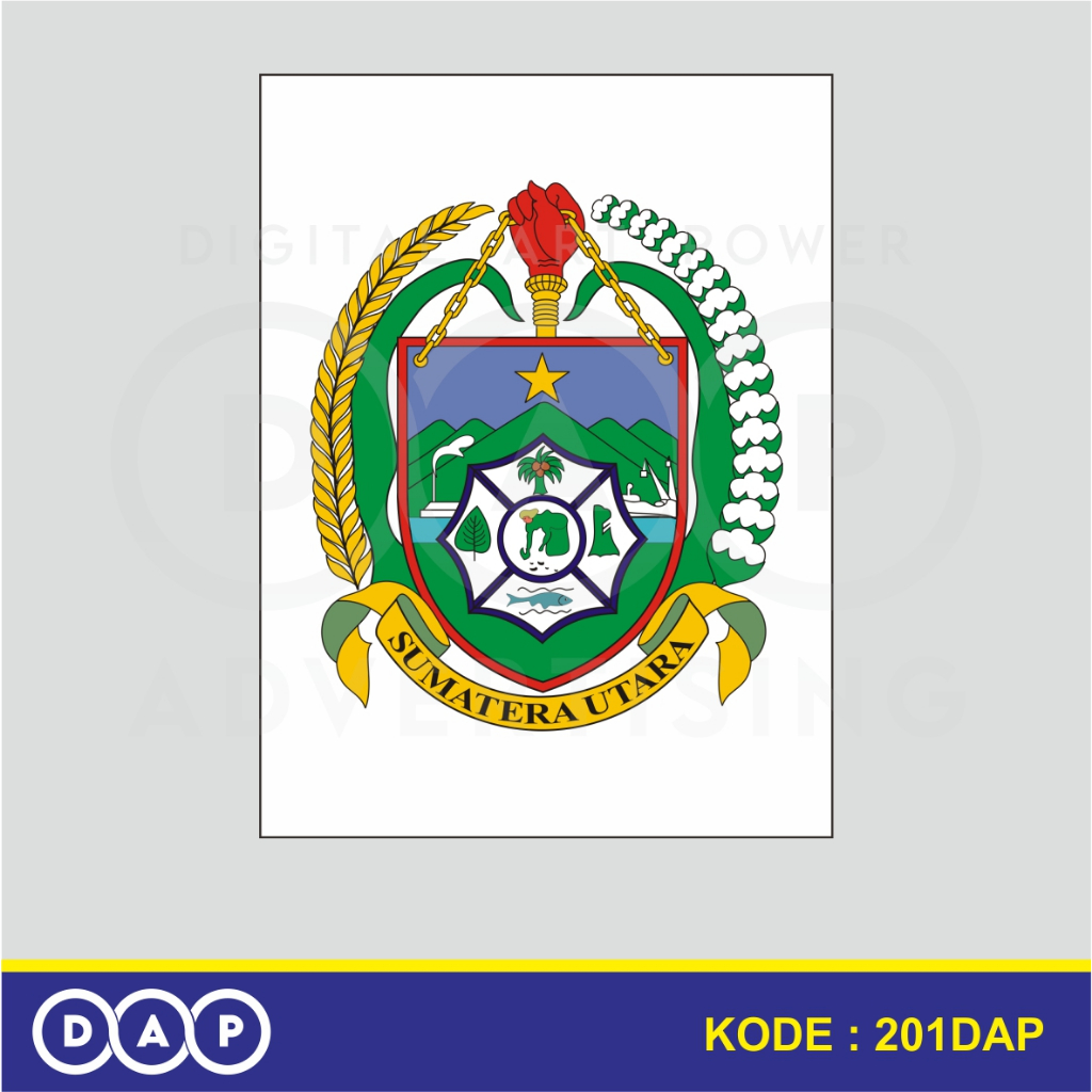 

201 - STIKER LOGO PEMPROV SUMUT - 60 X 80 CM - VYNIL - TERBAIK