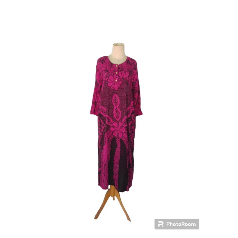 (REALPICT) DASTER KEKINIAN LENGAN PANJANG / DASTER DEWASA / BAJU SANTAI / BAJU RUMAHAN