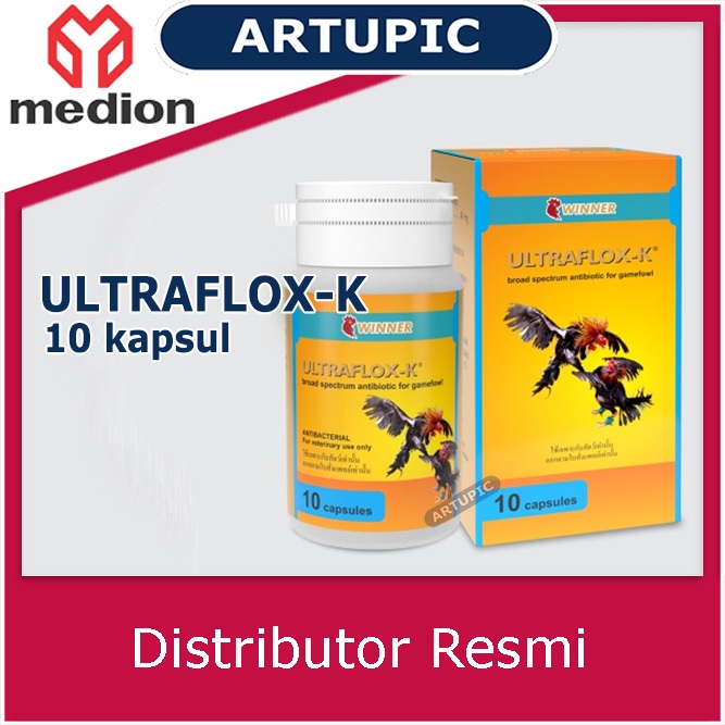 ULTRAFLOX K 10 KAPSUL ANTIBIOTIK AYAM LAGA WINNER ANTIBAKTERI