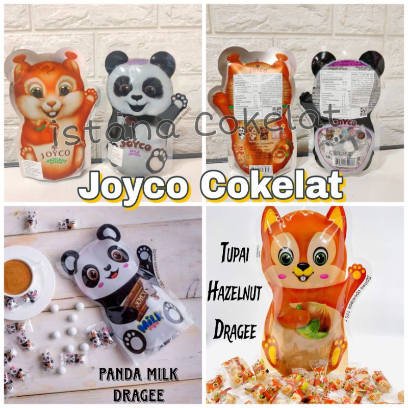 

[COKELAT] JOYCO COKELAT PANDA MILK,TUPAI HAZELNUT DRAGEE