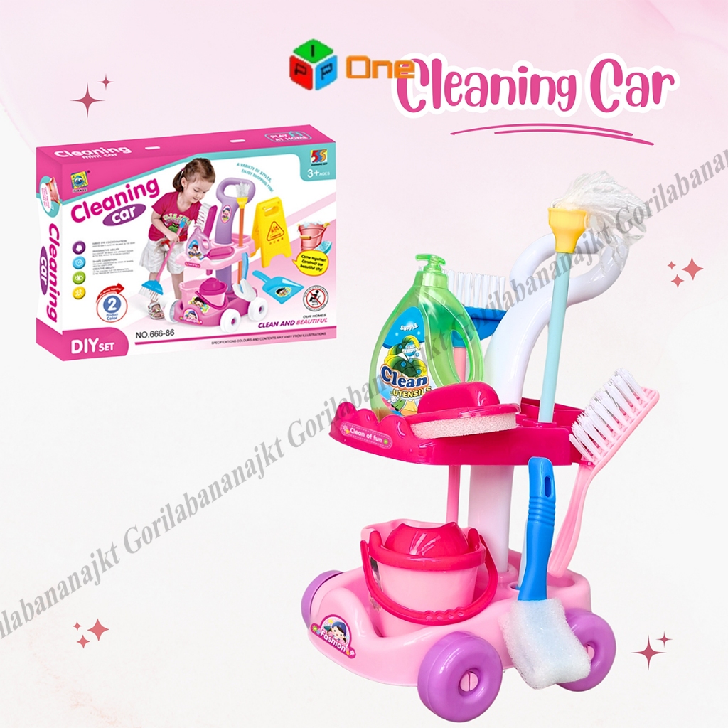 Mainan peralatan bersih Cleaning Set Anak sapu pel