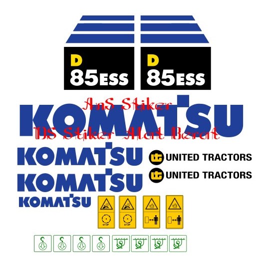 Sticker Stiker Alat Berat Dozer Komatsu D85ESS-2