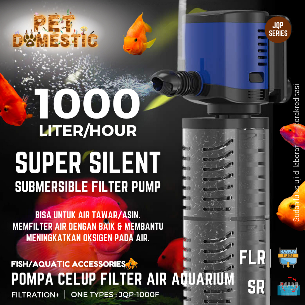 INTERNAL SUBMERSIBLE FILTER AIR CELUP MESIN POMPA OKSIGEN JQP AKUARIUM AQUARIUM AQUASCAPE IKAN KECIL