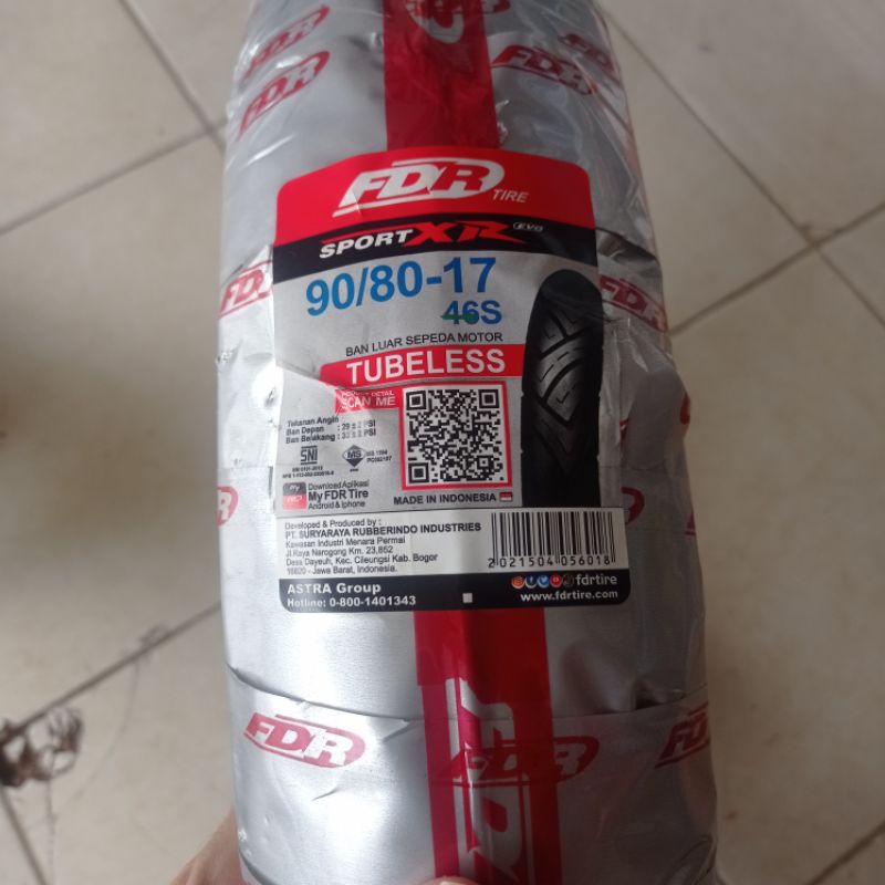 TERMURAH Ban Tubeless FDR Sport XR Evo 90/80 R17 Vixion MX King Depan/Belakang
