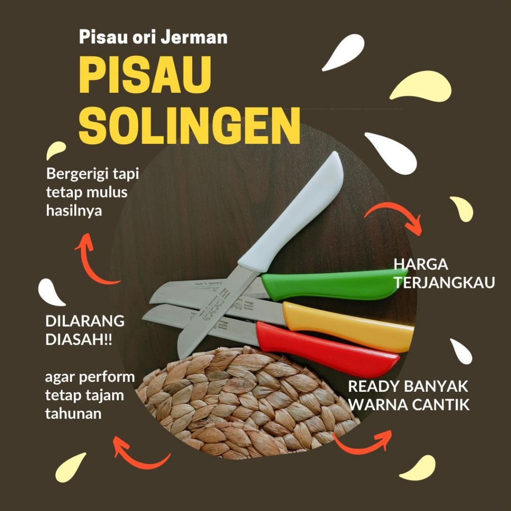 PISAU ORI JERMAN SOLINGEN TAJAM TANPA DIASAH