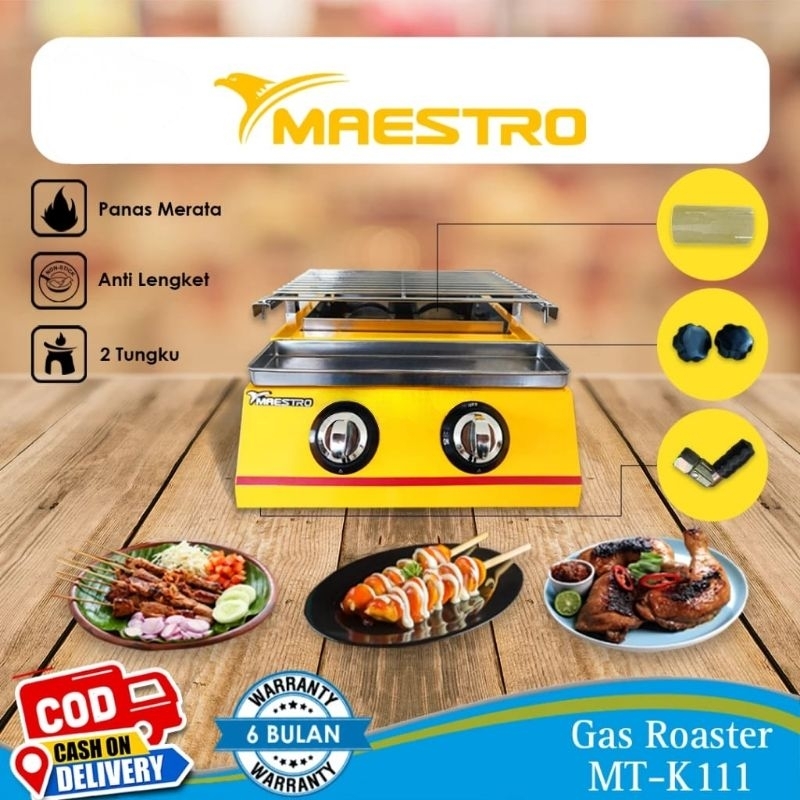 KOMPOR PEMANGGANG SOSIS / GAS ROASTER 2 TUNGKU MAESTRO MT-K111