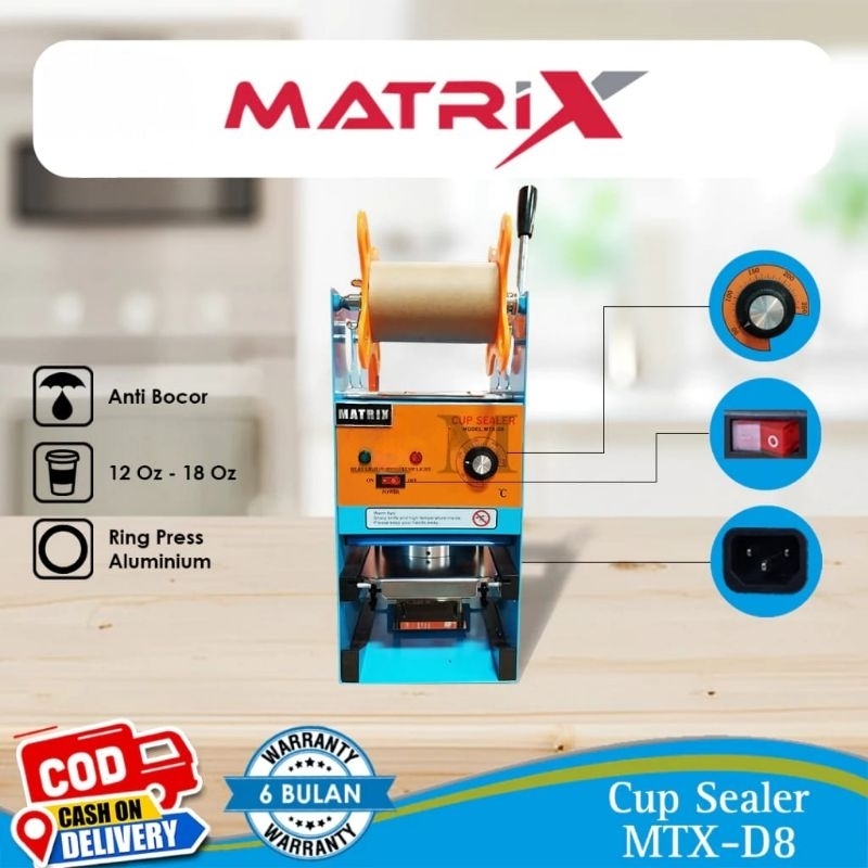 MESIN PRESS GELAS PLASTIK / CUP SEALER MATRIX MTX-D8