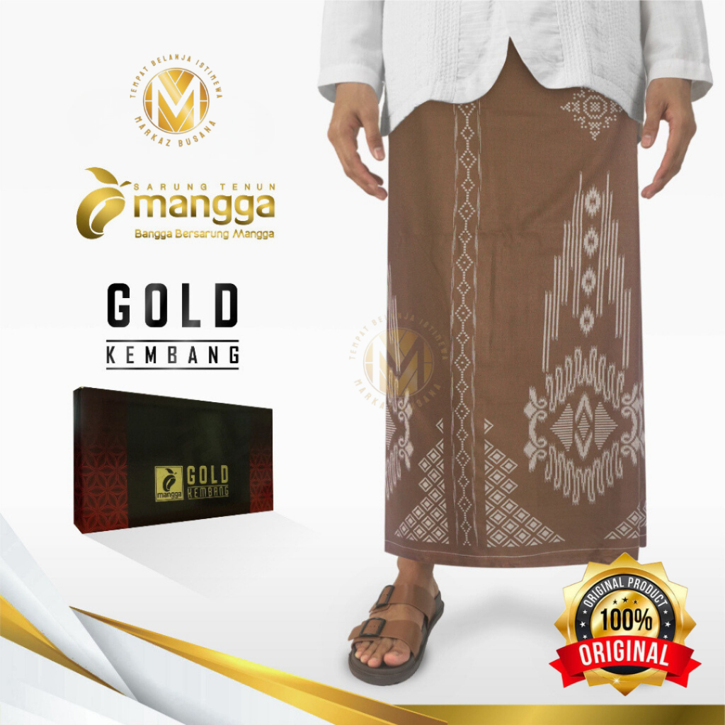 Sarung Mangga Gold Kembang Reguler Kuning