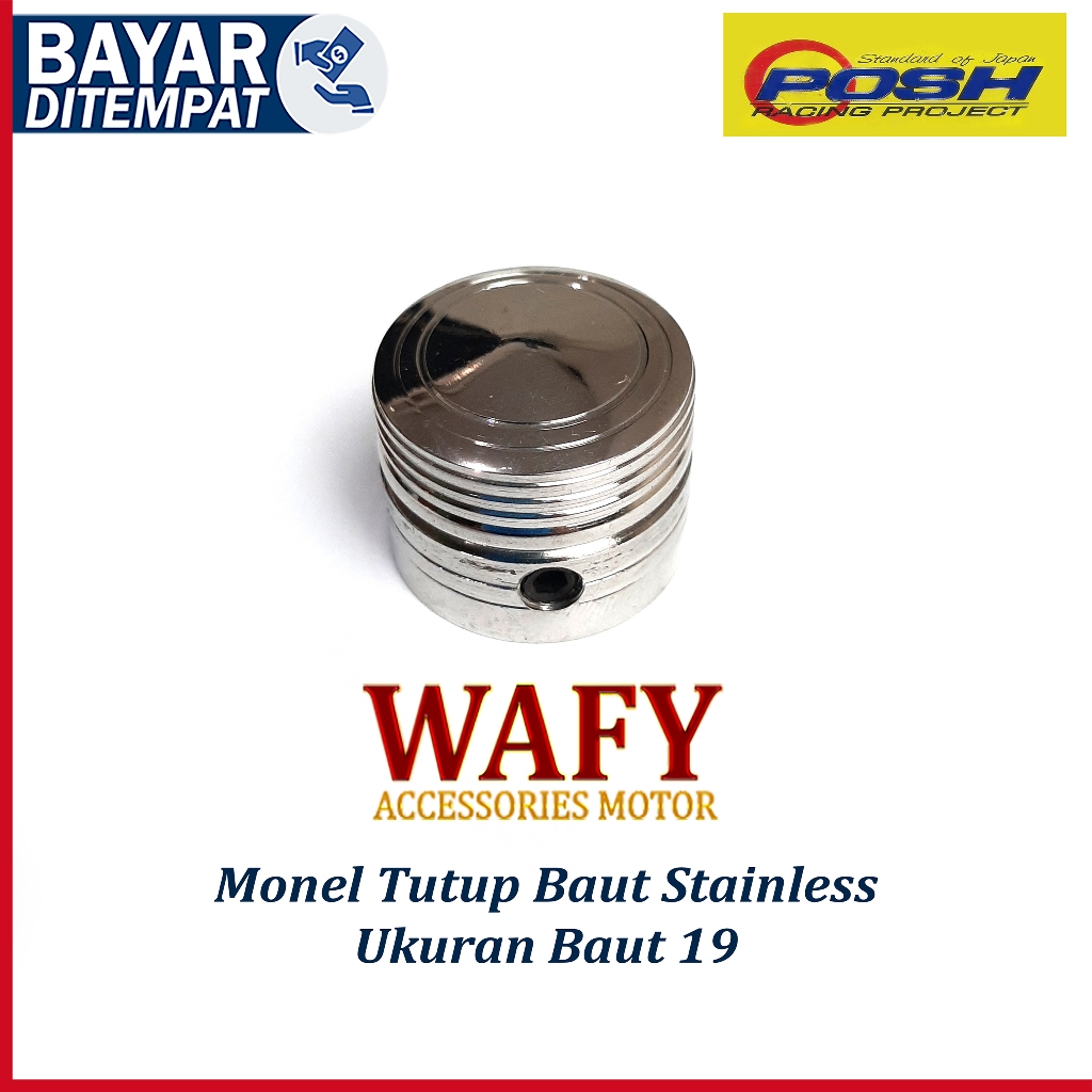 Monel Tutup Baut Variasi Stainless Ukuran Baut 19 Universal Semua Motor