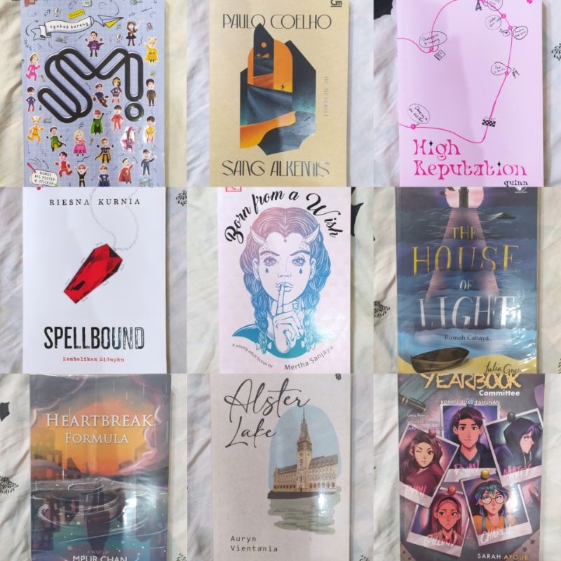 Preloved novel negeri bedebah, alkemis, alster lake