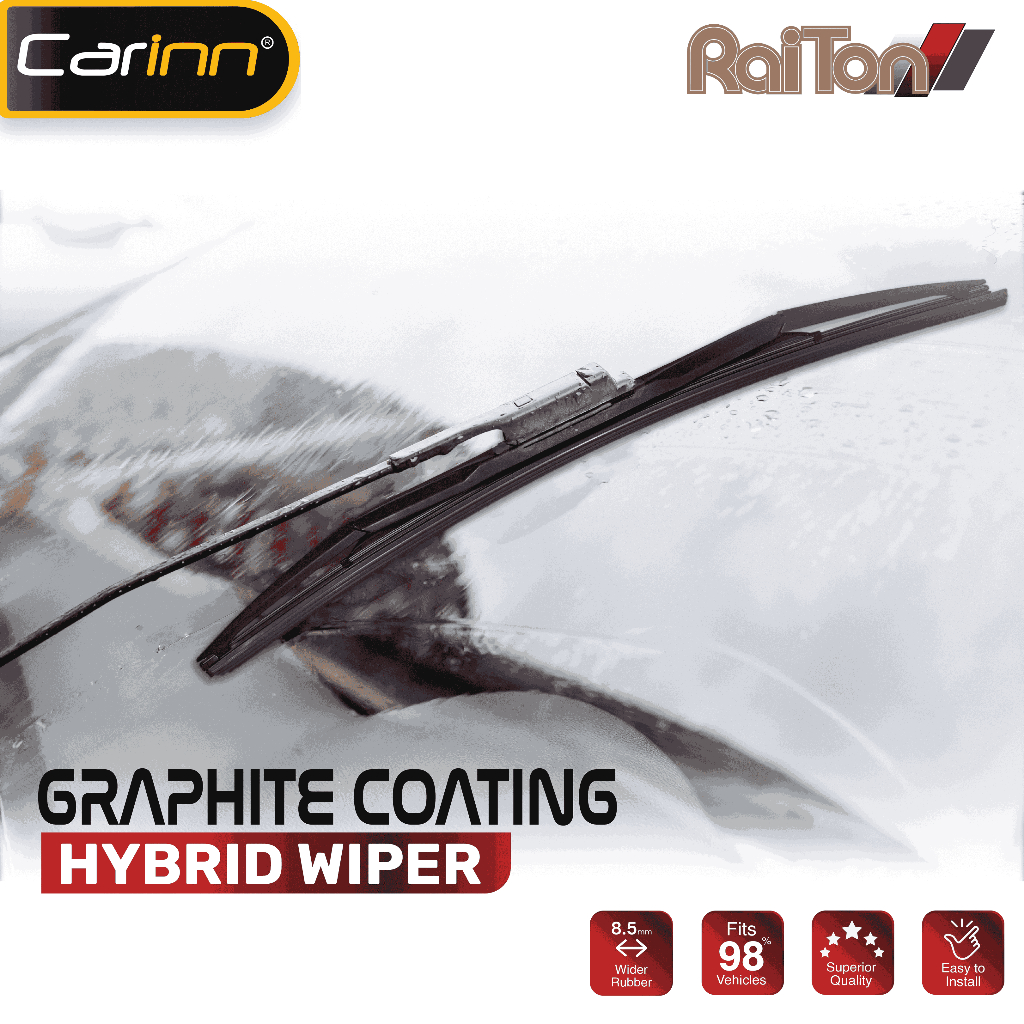 Raiton Wiper Coating Hybrid Satuan Kaca Depan Mobil 14 Inch - 28 Inch - Satuan