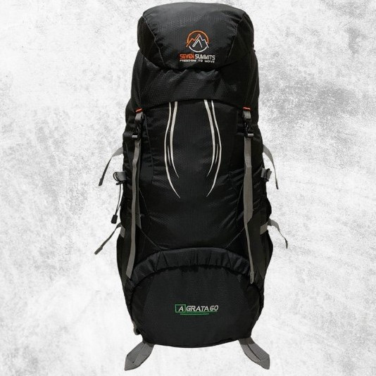 Tas Gunung Seven Summit Agrata 60L Carrier Olahraga Hiking Camping Outdoor Keril