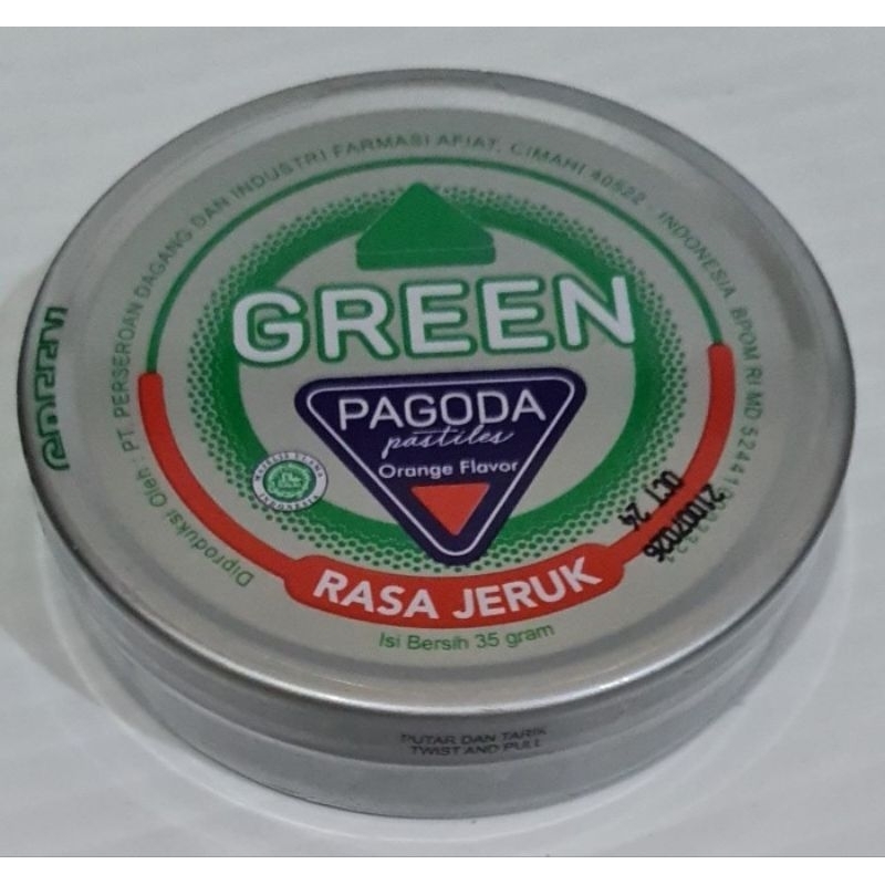 

Green Pagoda Pastiles Rasa Jeruk 35Gr