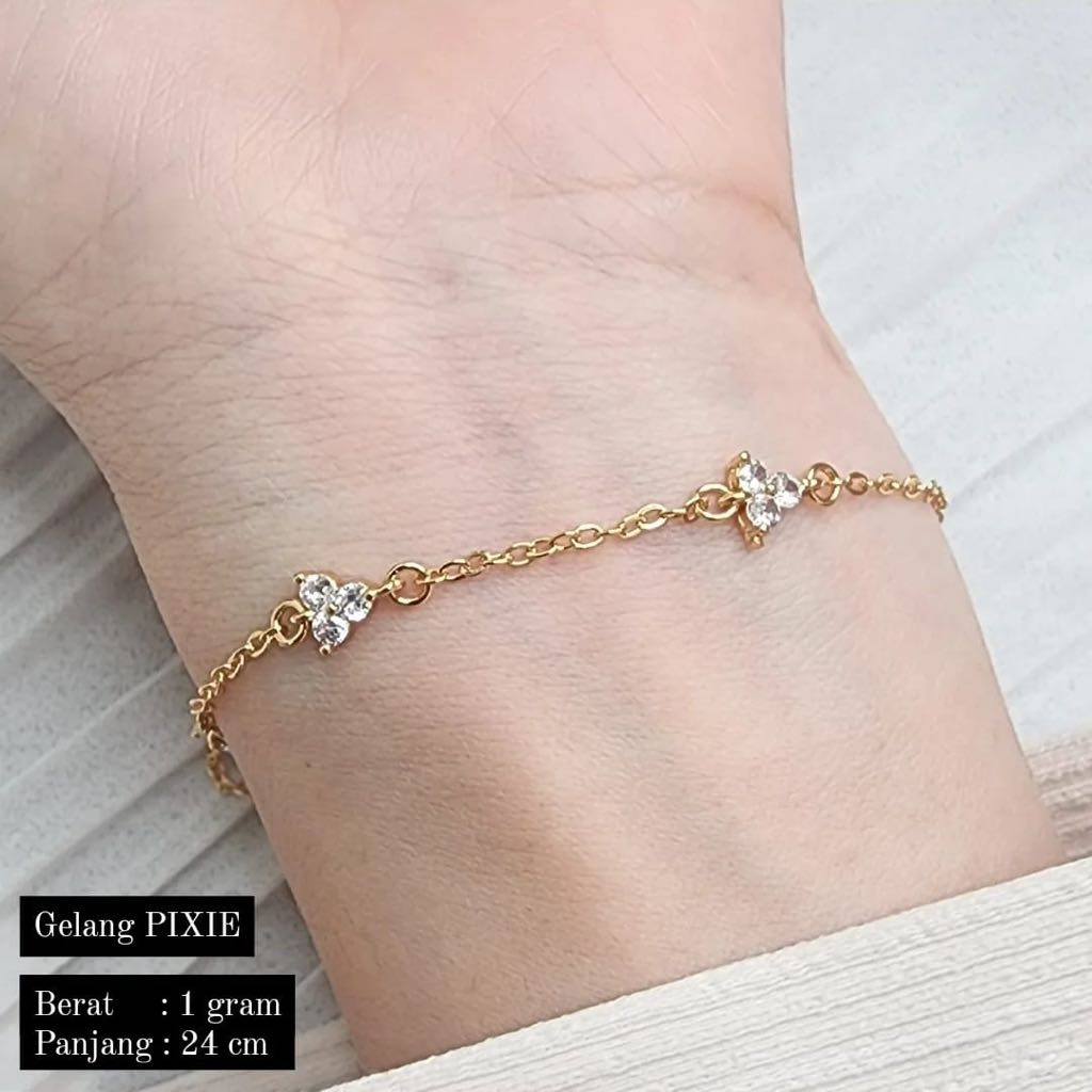 Gelang Pixie 1 gram Gelang Dewasa Emas Muda
