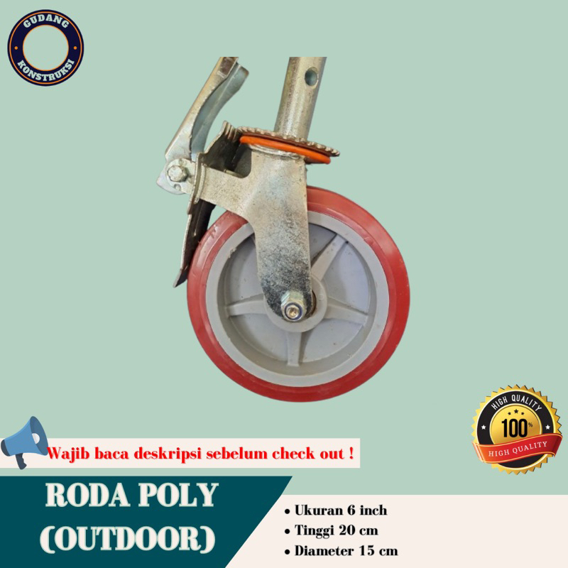 Roda outdoor scaffolding ukuran kecil