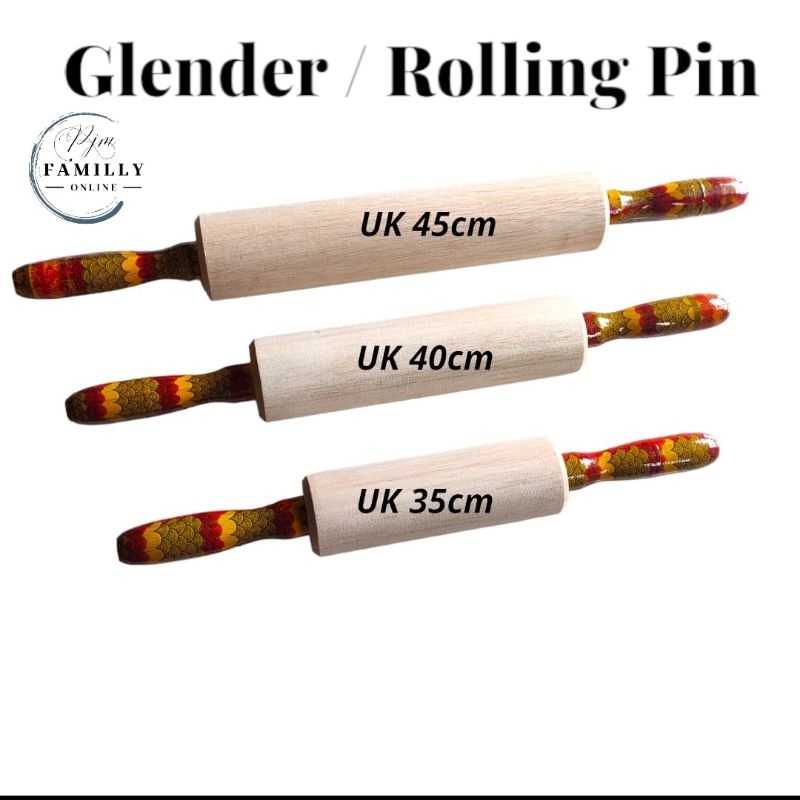 Roll Kayu /Rolling Pin / Penggiling Adonan / Penggiling Kue / Pemipih Kue / Gilingan Adonan Kue