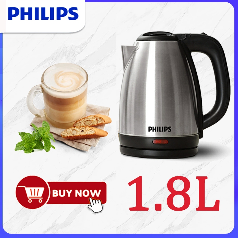 PHILIPS Teko Listrik Pemanas Air Model 1500 Watt 1.8l Electric Kettle Teko Teh 1.8 Litres Listrik El