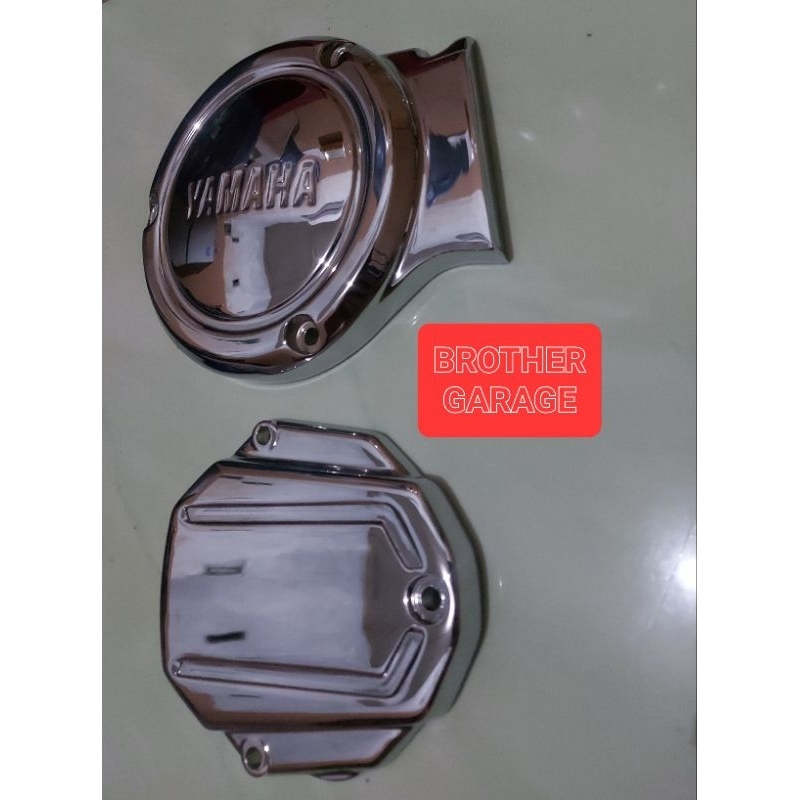 TUTUP MAGNET DAN TUTUP POMPA OLI RX KING 2005 ASLI ORIGINAL 100%  DAN CHROME