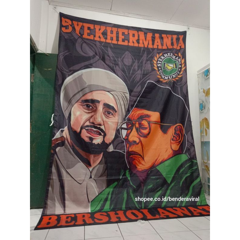 bendera SYEKHERMANIA full printing ukuran 200x300