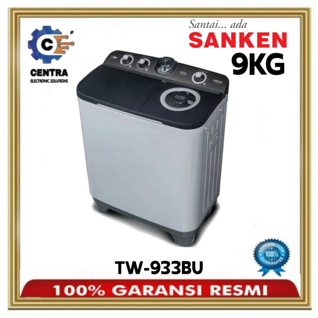 anken Mesin Cuci 2 Tabung 9KG TW-933BU / TW933BU / TW 933 BU GARANSI RESMI