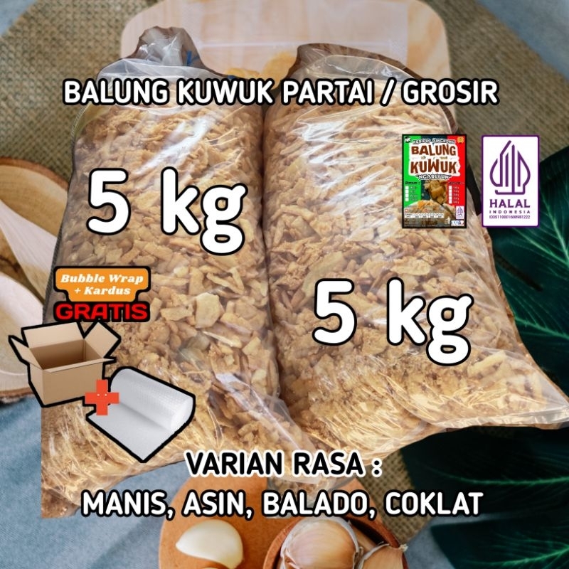 

[PAKET 5 kg PARTAI / GROSIR] BALUNG KUWUK ANEKA RASA | KERIPIK SINGKONG | MANGGLENG | LONCIS | BALUNG KETHEK | KERIPIK JADUL | KHAS BOJONEGORO