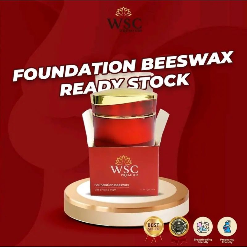 (SIAP KIRIM) NEW FOUNDATION CHROMA BRIGHT WSC ORGANIC PREMIUM BEESWAX GLOWING