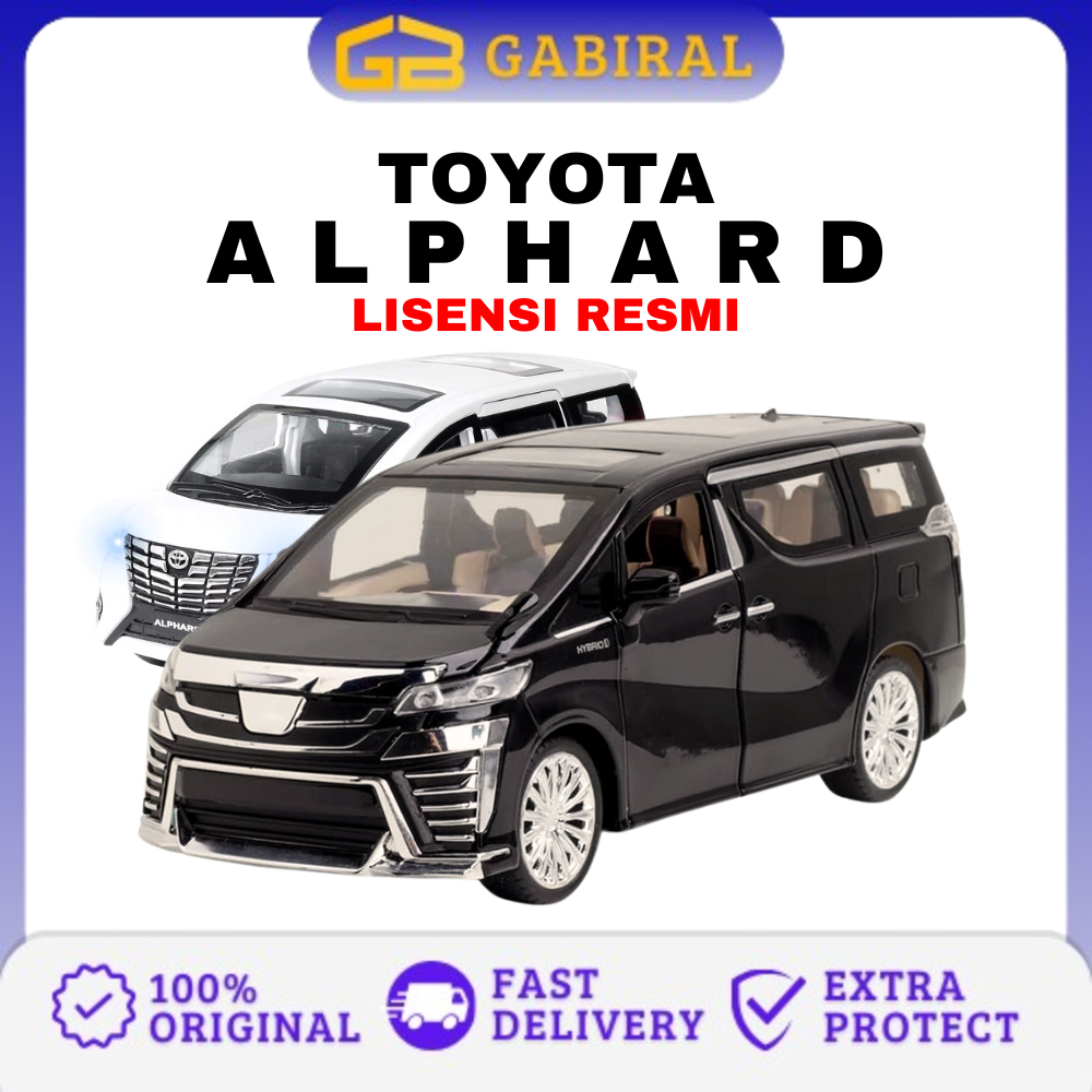 Mobil Toyota Alphard Mainan Diecast Miniatur Mobil Mainan Pajangan Lisensi Resmi
