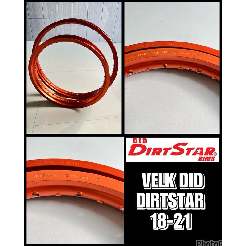 VELG 21/18 DID DIRTSTAR MADE IN JAPAN