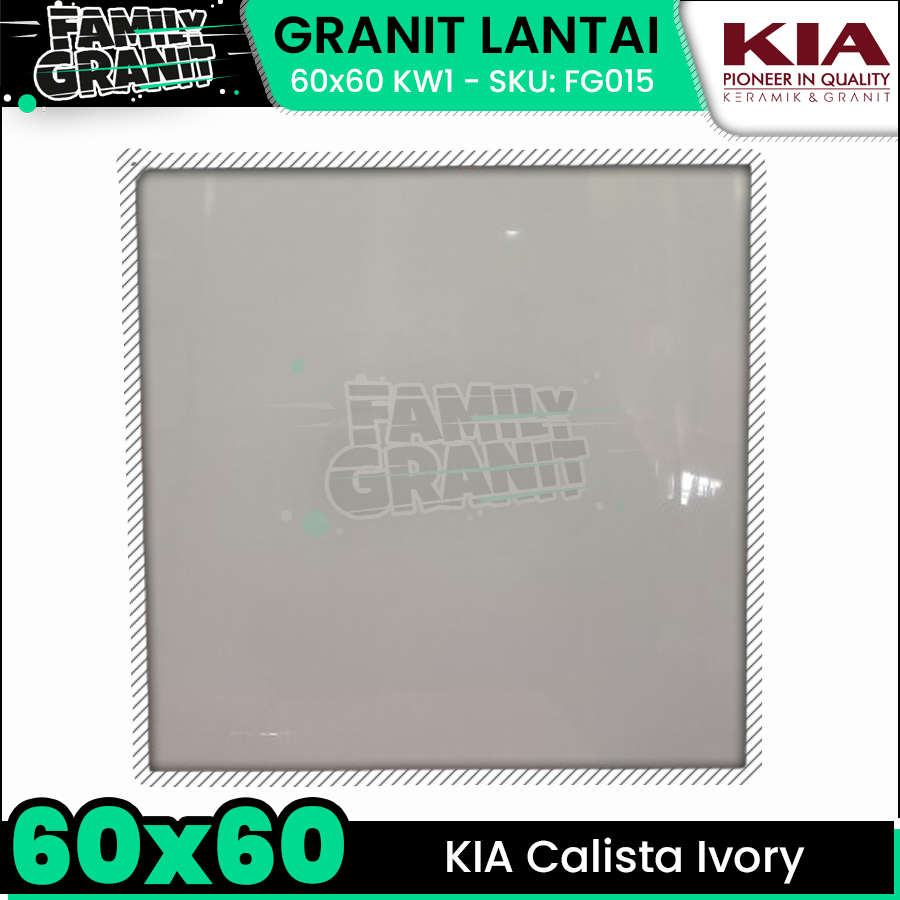 Granit Cream Polos 60x60 KIA Calista Ivory Lantai Super Glossy KW1
