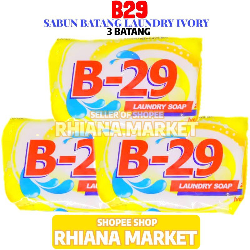 Sabun Batang Laundry Soap/Cuci Baju B29 3 Batang 200 GR