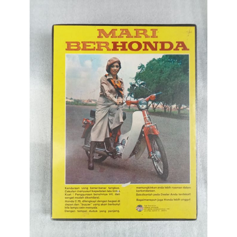 poster brosur iklan pajangan honda c70 original