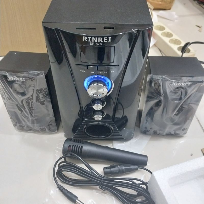 Speaker Aktip RINREI SR 878J Usb Bluetooth Fm Radio + Mic Karaoke