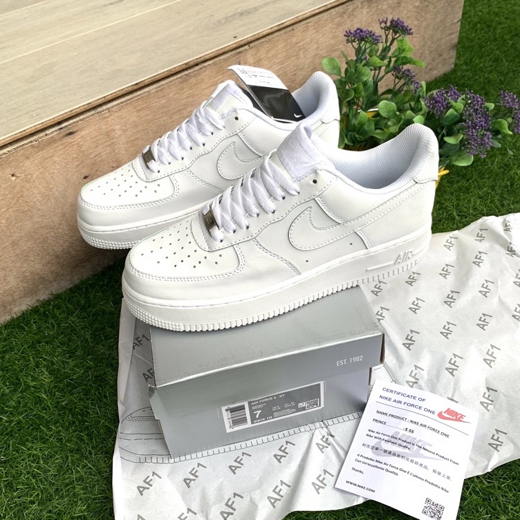 Terlaris CodeL1x1W Sepatu Pria  Wanita  Air Force 1 Triple White BNIB Premium Original