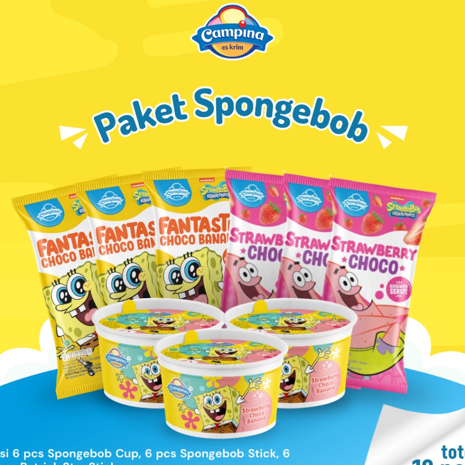 

DJRR23 99 BRANDS FESTIVAL PAKET ICE CREAM CAMPINA SPONGEBOB ES KRIM