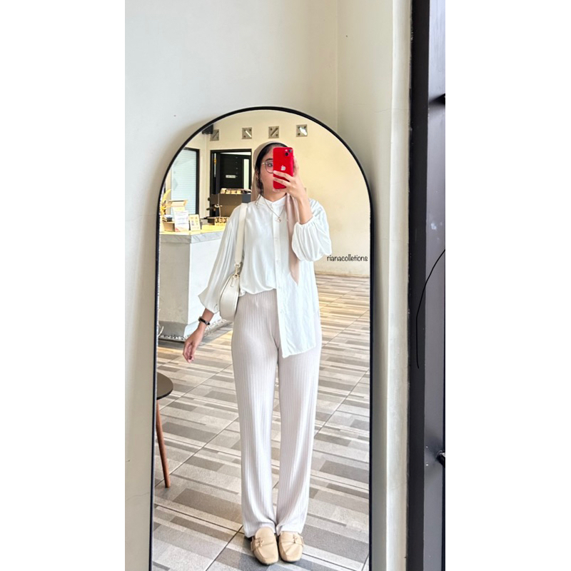 KEMEJA BLOUSE RAYON TWILL - BLOUSE WANITA POLOS RAYON TWILL