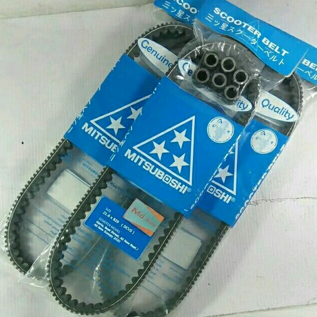 V-BELT VAN BELT 1 SET+ROLLER HONDA GENIO ORIGINAL MITSUBOSHI