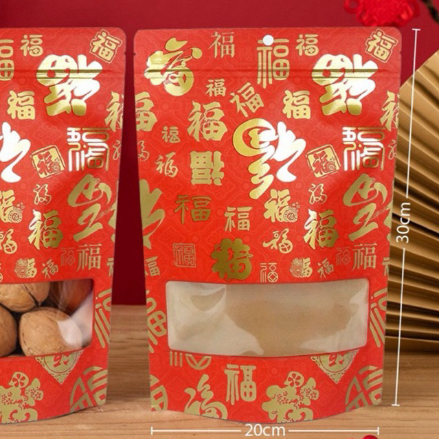 

Cookies Bag Imlek Size 20x30cm (Per 10Pc) / Plastik Packaging Chinese New Year