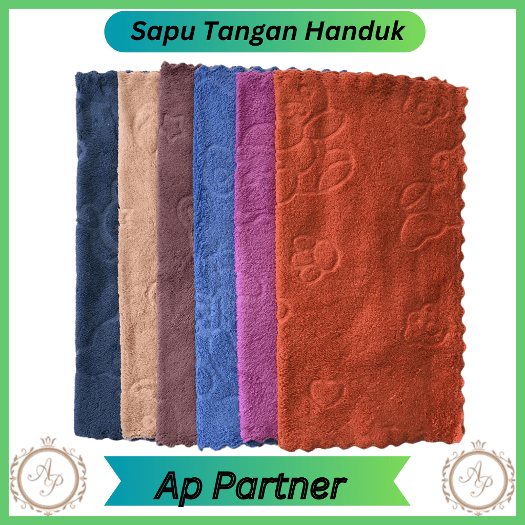 MLKU Grosir 12 Pcs Sapu Tangan Handuk Bahan Katun Pria Wanita Handuk Olahraga Kecil Polos Murah