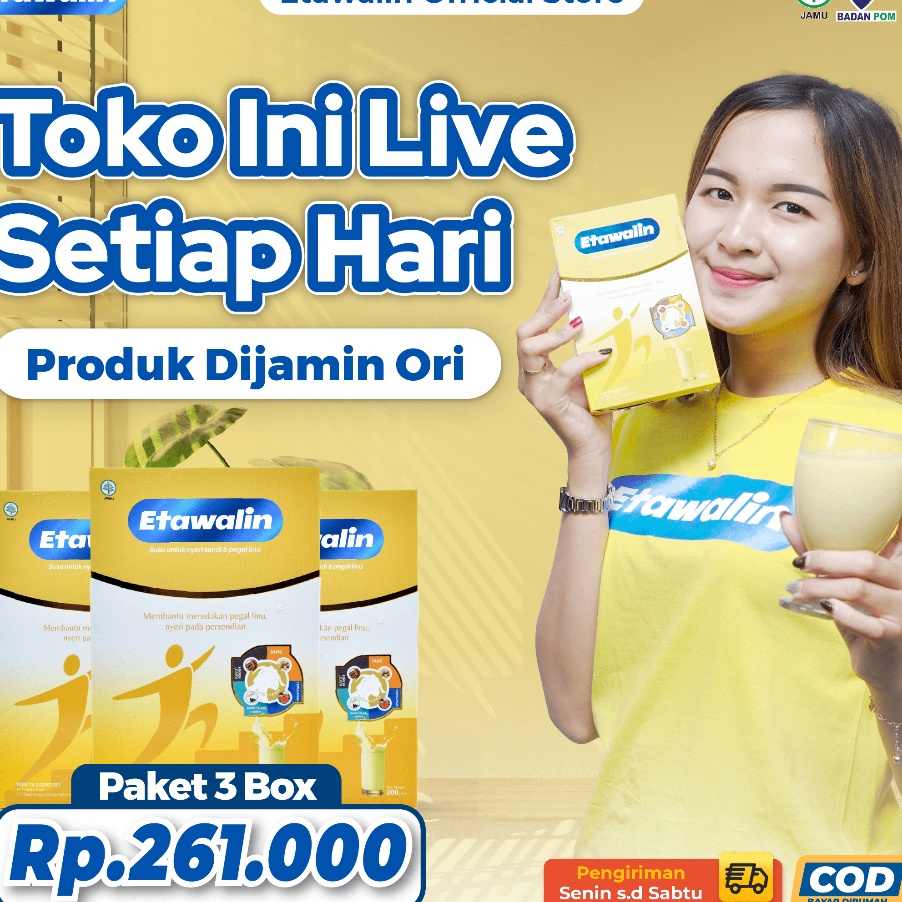 

VLYW1183 DISKON Etawalin Susu Kambing Solusi Asam Urat Original 3 Box