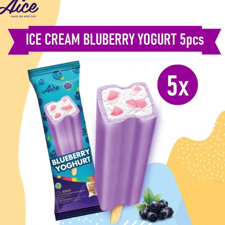 

PZDR5385 DiSkon Ice Cream Blueberry Yougert 5pcs Aice