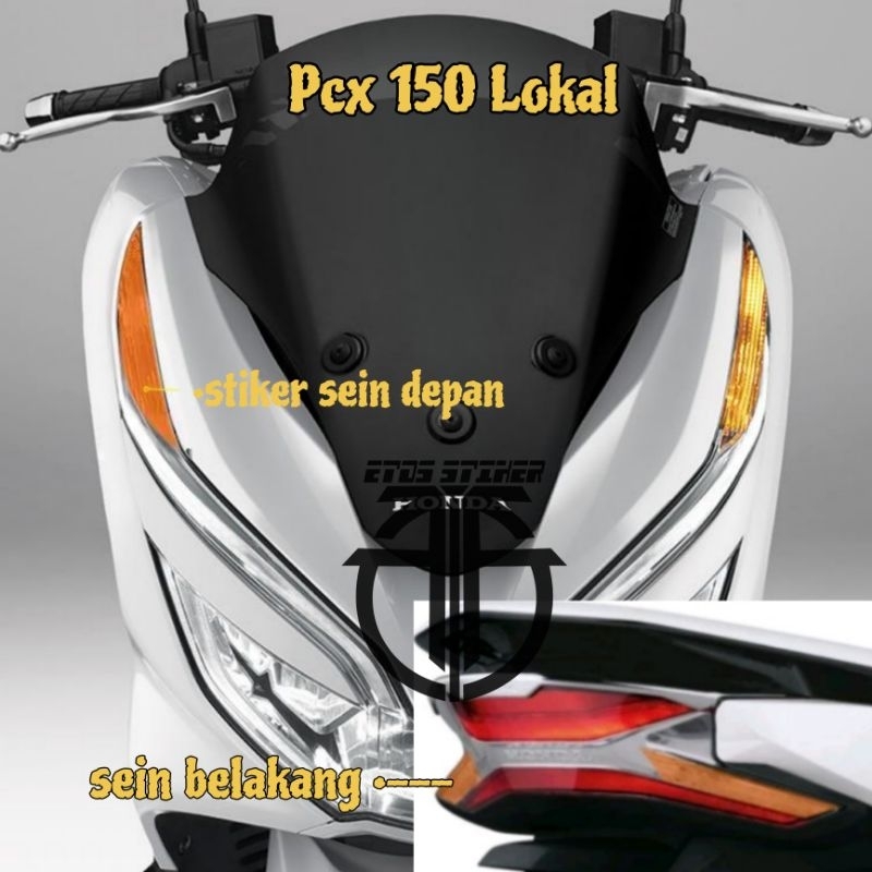 Stiker sen pcx 150 lokal sticker sein pcx depan belakang