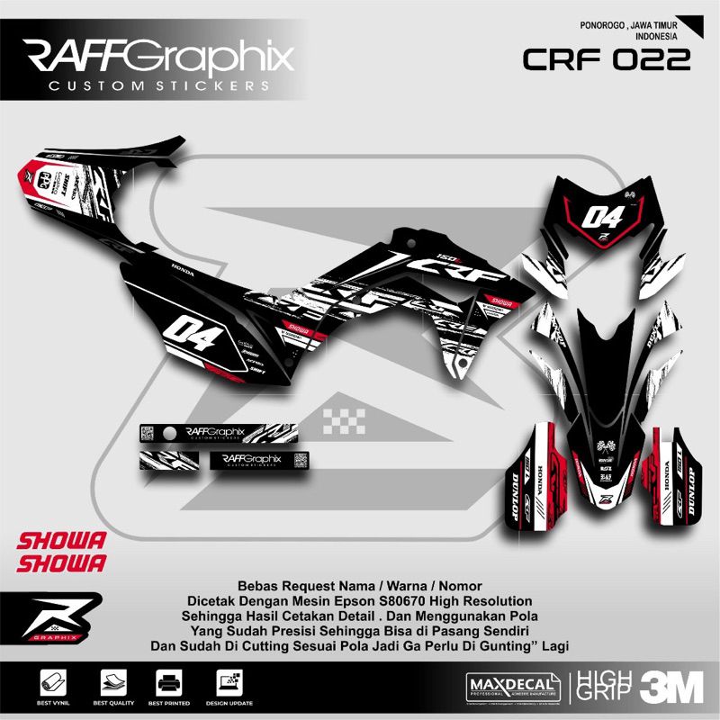 decal sticker crf 150l - decal crf 150l - sticker crf