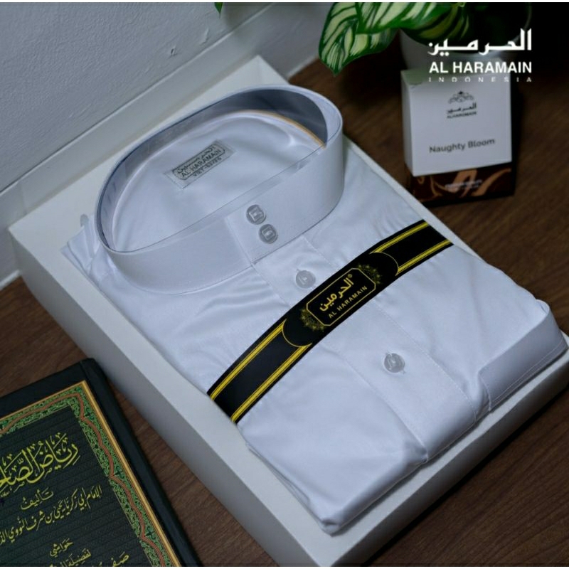 Jubah Alharamain Warna PUTIH (Viet Polos dan Premium) Ukuran Balita sampai Dewasa Jumbo Gamis Impor 
